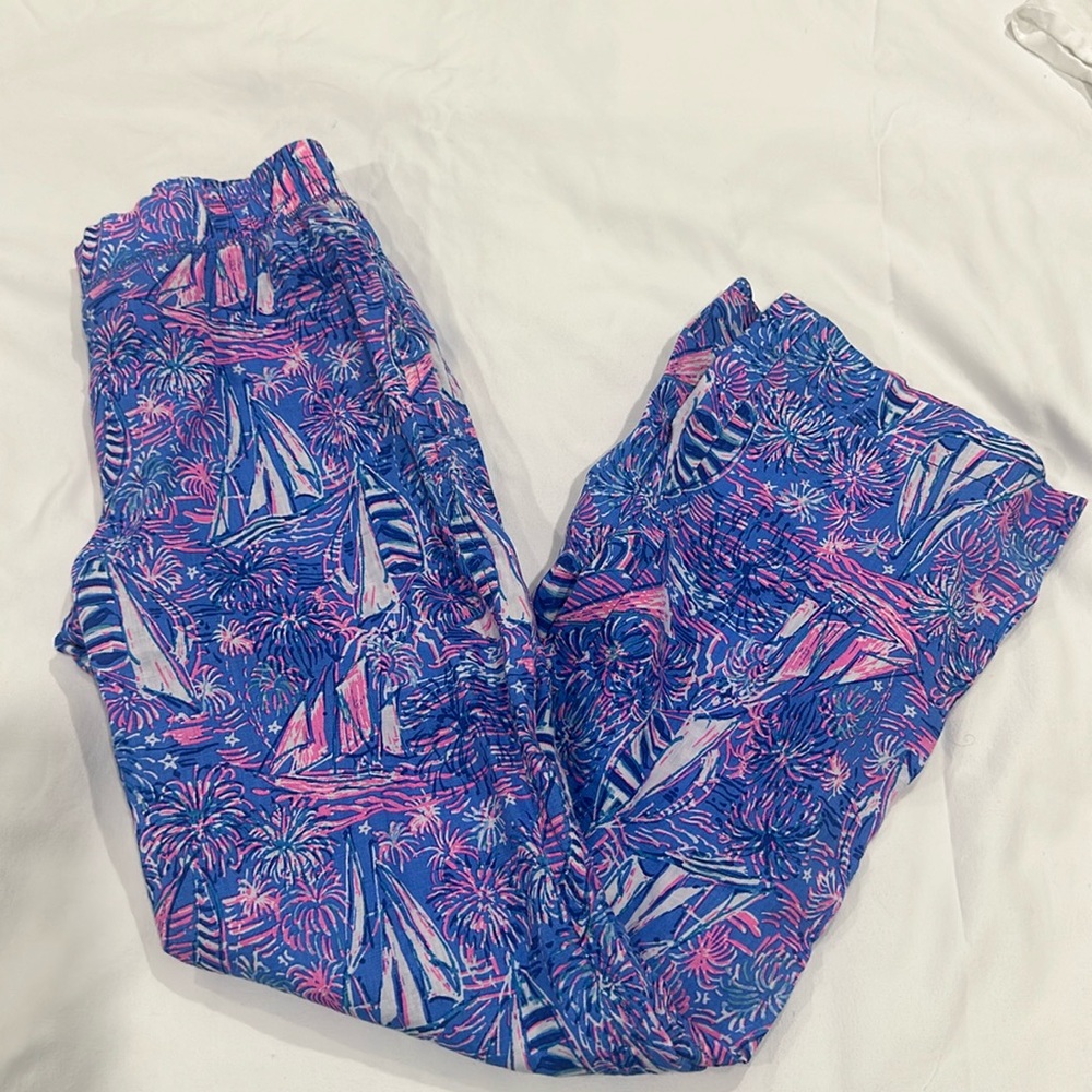 NWT Lilly Pulitzer Deri Linen Palazzo pants